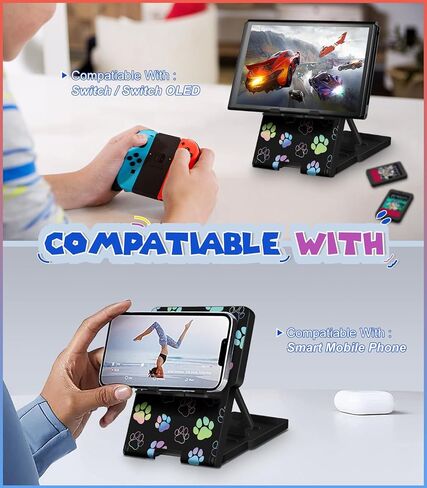 for Nintendo Switch Stand Holder Cute - for Nintendo Switch Holder Stand for OLED Boys Girls Teen Girly Design Cool Style Adjustable Portable Foldable Switch Accessories, Strawberry Festival in Kuwait