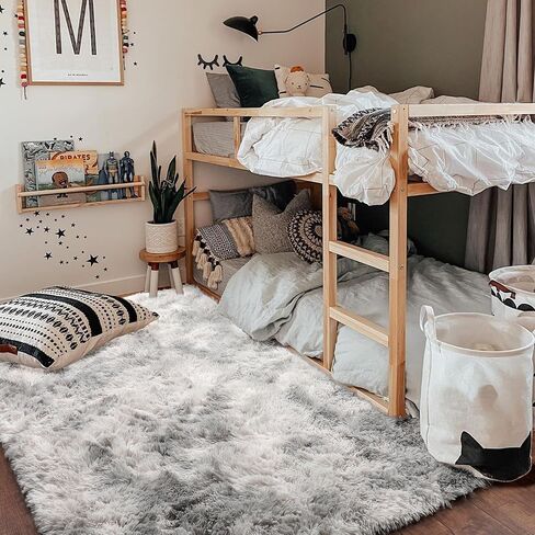 Amdrebio Blue Area Rugs for Bedroom, Fuzzy Fluffy Rug 5x8 for Living Room, Cute Plush Carpet for Kid Girl Boy Room, Shaggy Baby Rugs for Nursery, Shag Furry Corner Rug for Classroom, Turquoise Rug in Saudi Arabia