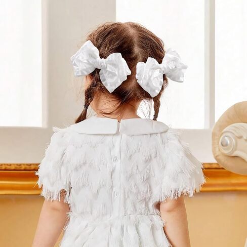 Baby Girl Hair Bows Handmade Hair Clips for Toddler Girls Bows Pink Pigtail Bows Alligator Clip in Bows for Baby Girls Hair Accessories 2 PCS in Saudi Arabia
