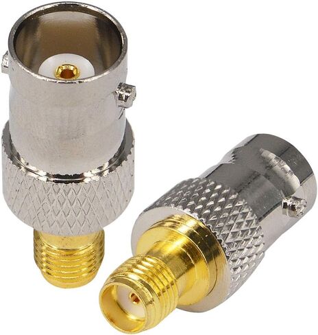 Boobrie 2-Pack SMA Female to BNC Male Adapter SMA to BNC Connector BNC to SMA Plug RF Coaxial Adapter Male Female Coax Connector for Ham Radio,Two Way Radio,SDI HD-SDI,Scanner in Saudi Arabia