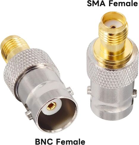 Boobrie 2-Pack SMA Female to BNC Male Adapter SMA to BNC Connector BNC to SMA Plug RF Coaxial Adapter Male Female Coax Connector for Ham Radio,Two Way Radio,SDI HD-SDI,Scanner in Saudi Arabia