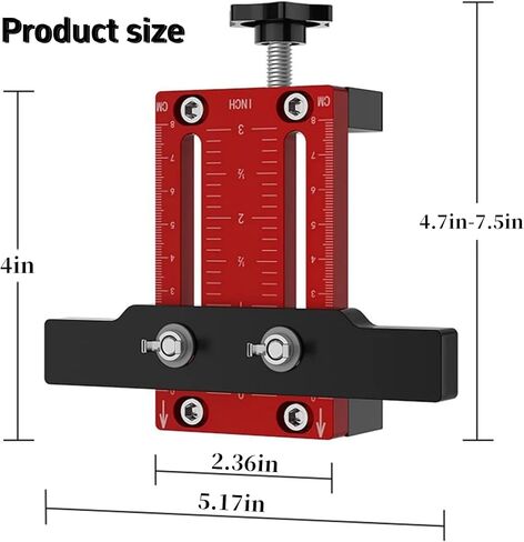 Cabinet Door Installation Positioner, Aluminum Alloy Cabinet Hardware Jig, Adjustable Length Versatile Cabinet Installation Tool Compatible in Saudi Arabia