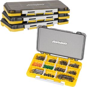 QualyQualy Fishing Tackle Box, Small Tackle Box Organizer with Removeable Diveders, 2 in 1 Mini Fishing Hook Organizer, Plastic Storage Fly Box in Saudi Arabia