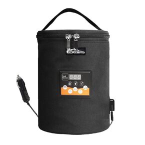 Portable Car Baby Bottle Warmer with Digital Display Screen,Constant Temperature Milk Heater Bag, Temperature Adjustable,Multi-Purpose Baby Bottle Warmer Bag,8L Capacity,for DC12V Vehicles