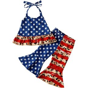MoryGooder Baby Girl 4th of July Outfit American Flag Outfit for Girls