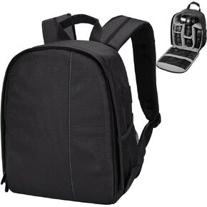 Camera Backpack Professional Camera Bag for DSLR/SLR Mirrorless Camera, Photography Backpack Case for Women Men Photographers, Camera Case Compatible with Canon Nikon Sony Digital Lens (Grey)
