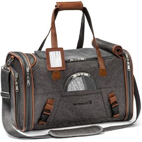 Mr. Peanut's Airline Approved Soft Sided Pet Carrier, Low Profile Gold Series Tote, Premium Brand Self Locking Zippers, Under Seat Compatibility, Plush Faux Fleece Bedding with a Sturdy Plywood Base in Kuwait