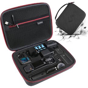Smatree 4L Hard Carrying Case Compatible with DJI Osmo Pocket 3/Gopro Hero 12/11/10/9/8/7/6/5/Hero 2018/Osmo Action 4 and Accessories(Case Only)