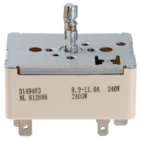 3149400 3148953 3148954 WP3149400 ES9400 PS11740783 3149404 812608 NL812608 Range Infinite Switch Surface Burner Element Control Switch Replacement Part Compatible with Whirlpool Maytag Stove