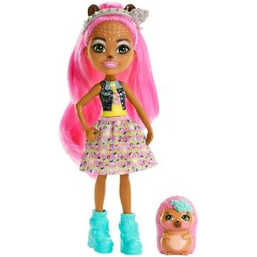 Dolls, City Tails Hensley Hedgehog Doll and Spiney Friend Figure, Small Doll with Removable Skirt and Accessories, Gifts for Kids, HKN13