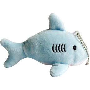 Blue Shark Plush Keychain,Mini Stuffed Animal Soft Shark Plush Toys,Stuffed Animals and Teddy Bears, Plush Shark Keychain Pendants Stuffed Animals Key Chains Car Keychain Toys and Games
