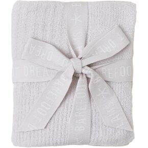 Barefoot Dreams CozyChic Lite Ribbed Blanket, Almond 30"x40"