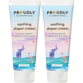 كريم طفح الحفاضات المهدئ بكل فخر - كريم طفح الحفاضات للأطفال الذي يوفر حاجزًا لطيفًا للبشرة الجافة والحساسة، كريم حفاضات بأكسيد الزنك غير النانوي، معجون مرطب للمؤخرة - 236 مل in Kuwait