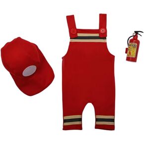 DVOTINST Newborn Photo Props for Baby Baseball Rugby Fireman Outfits Set Cosplay Photography Clothes