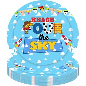 BIGKEOKI 40ps 7in تصل إلى أربعة أطباق ورقية لأعياد الميلاد في السماء مستلزمات الحفلات 4th أطباق ورقية لأعياد الميلاد مستلزمات الحفلات والزينة in Kuwait