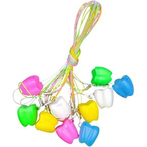UUYYEO 20 Pcs Plastic Lost Teeth Saver Necklaces Tooth Fairy Necklaces Child Tooth Keepsake Holder Organizer Teeth Storage Box Case for Lost Teeth