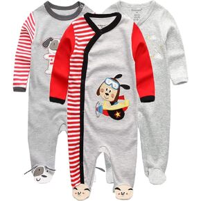 Kiddiezoom Baby Footed Cotton One-Piece Romper Jumpsuit