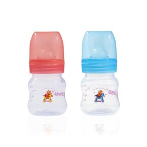Shield Baby Classic Feedeing Bottle with Silicone and Slow-Flow Nipple with Travel Caps, Made with Polypropylene and BPA Free, 0 + Months, Newborn and Infant Bottles (2 Packs) 2 Ounce