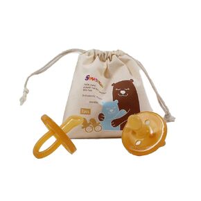 Rubber Orthodontic Pacifier 2 Count 12-18 (L) Months Original Natural Rubber Pacifier