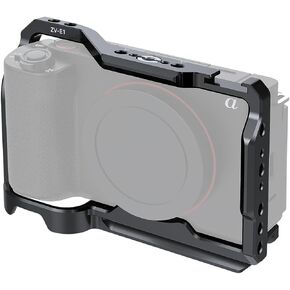 Takerers ZV-E1 Cage for Sony ZV-E1,Easy Access to Ports, Buttons, and Battery,NATO Rail 3/8" ARRI Locating Holes 1/4" Threads,Metal Video Rig Compatible with Sony ZV-E1