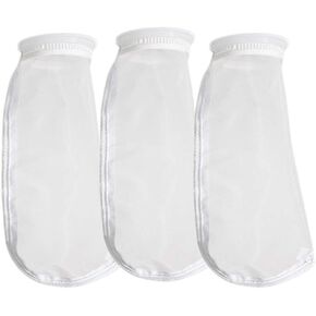 4 Inch Nylon Mesh Filter Socks Bag 50 Micron by 14 Inch Long Aquarium Sump Water Filter Bags 3 Pack (50 Micron/um)