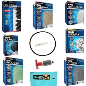 Inland Seas Fluval 407 Canister Filter Annual Maintenance Kit Plus Bundle (11 Items)