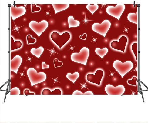 Mocsicka Early 2000s Photography Backdrop Black Heart Photo Backdrop Valentines Heart Stars Valentines Day Party Decoration Newborn Kids Portrait Photo Props in Saudi Arabia