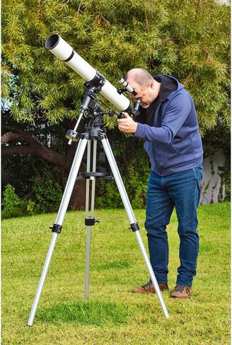Orion Observer 90mm Equatorial Refractor Telescope for Adults & Families - Easy to Use, Portable Beginner Telescope for The Moon, Planets & Stars in Saudi Arabia
