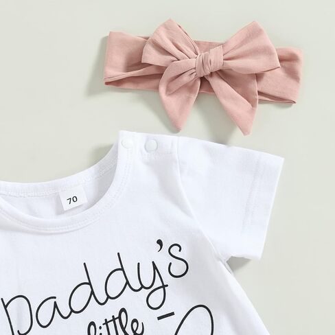 ملابس أطفال بناتي لعيد الأب لعيد الأب رومبير للفتيات الصغيرات ملابس علوية مكشكشة على شكل الفهد مع عصابة رأس in Kuwait