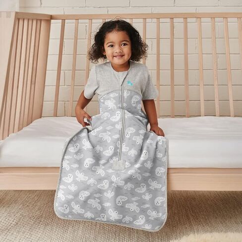 كيس نوم عضوي للأطفال من Love to Dream (18-36 شهرًا)، كيس نوم فائق النعومة لتنظيم درجة الحرارة، بطانية 1.0TOG قابلة للارتداء لجميع المواسم، رمادي in Kuwait