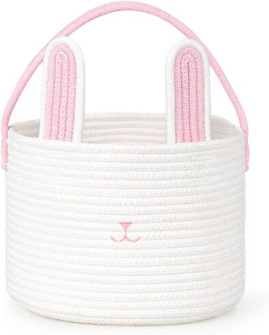 سلال أرنب عيد الفصح الزرقاء للبنين والبنات، أكياس دلو أرنب جميلة لصيد بيض عيد الفصح، ديكورات الأطفال لتخزين هدايا الحلوى، هدايا مهرجان لطيفة للأطفال in Kuwait