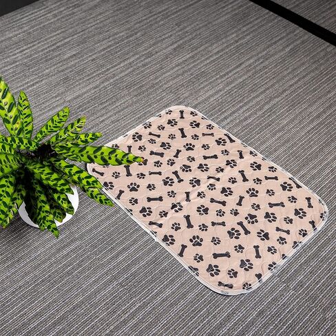 وسادات تبول للكلاب قابلة للغسل (عبوة من 4 قطع) سجادات تدريب على المرحاض مضادة للماء وقابلة لإعادة الاستخدام لقفص لعب الجراء، صندوق الإنجاب، بطانة قفص للحيوانات الأليفة الصغيرة والمتوسطة (18 بوصة × 24 بوصة) in Kuwait