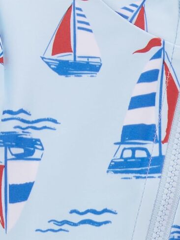 Simple Joys من Carter's Boys قطعة واحدة من واقيات الطفح الجلدي بسحاب، عبوة من قطعتين in Kuwait