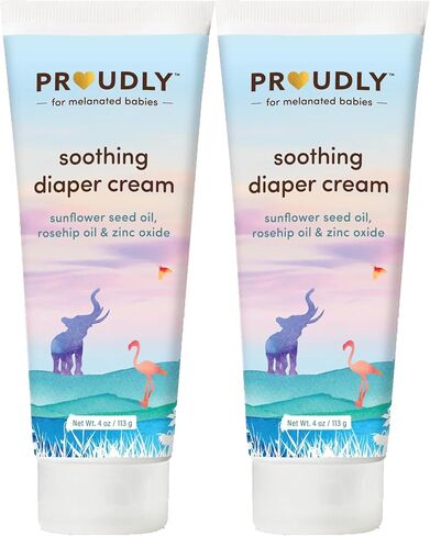 كريم طفح الحفاضات المهدئ بكل فخر - كريم طفح الحفاضات للأطفال الذي يوفر حاجزًا لطيفًا للبشرة الجافة والحساسة، كريم حفاضات بأكسيد الزنك غير النانوي، معجون مرطب للمؤخرة - 236 مل in Kuwait