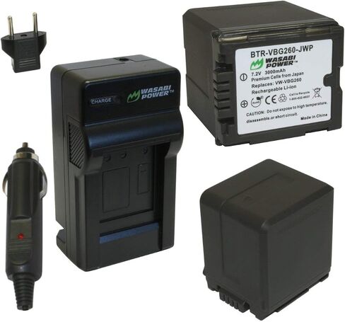 Wasabi Power Battery (2-Pack) and Charger for Panasonic VW-VBG260 in Saudi Arabia