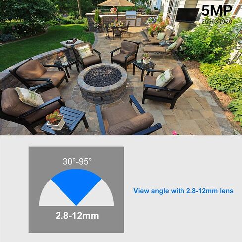 5MP Dome Security Analog Camera 4 in 1 TVI/CVI/AHD/CVBS Surveillance CCTV Indoor Outdoor Cameras 2.7-13.5mm Varifocal Lens 15 IR LEDs 45ft Night Vision Wired BNC Vandal-Proof Camera in Saudi Arabia