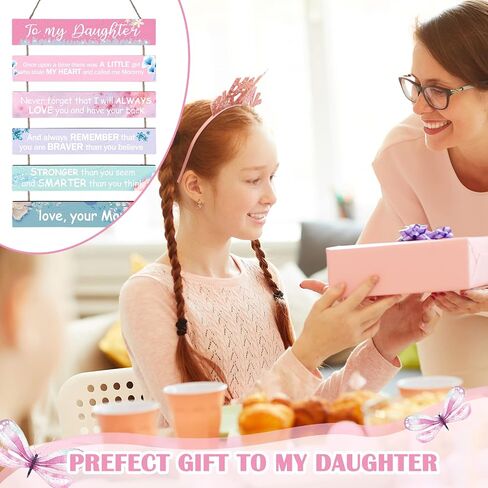 to My Daughter Gift from Mom Baby Girls Room Decor Pink Aesthetic Inspirational Wall Decor for Teen Girls Toddler Girls Kids Boys Room Decorations for Bedroom Living Bathroom Nursery Wall Art Gifts in Saudi Arabia