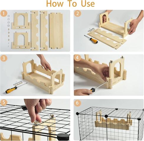 Chinchilla Cage Accessories Hamster Wooden Platform Rat Hole Wooden Playing Platform, Huge Hamster Game Platform Provide a Habitat for Small Animal & Birds, Suit Able for Squirrel Gerbil Hedgehog in Kuwait