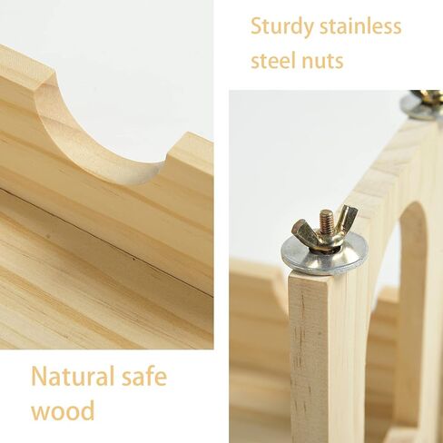 Chinchilla Cage Accessories Hamster Wooden Platform Rat Hole Wooden Playing Platform, Huge Hamster Game Platform Provide a Habitat for Small Animal & Birds, Suit Able for Squirrel Gerbil Hedgehog in Kuwait