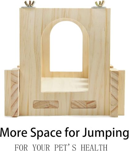 Chinchilla Cage Accessories Hamster Wooden Platform Rat Hole Wooden Playing Platform, Huge Hamster Game Platform Provide a Habitat for Small Animal & Birds, Suit Able for Squirrel Gerbil Hedgehog in Kuwait
