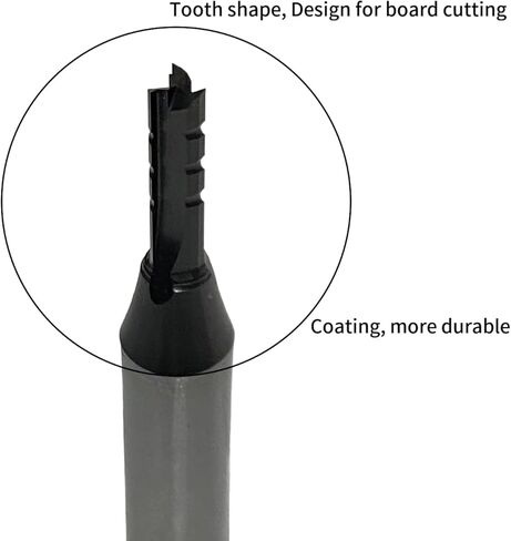 JINMETAL 3 مزامير من الكربيد الصلب لقم توجيه CNC مستقيمة، قطر القطع 6 مم، ساق 1/2 بوصة لسمك اللوحة 3/4 بوصة درجة الصناعة in Kuwait