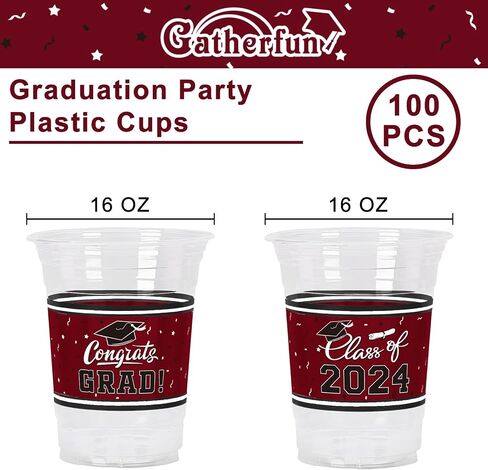 Gatherfun 100 Pcs 16oz Football Plastic Cups - Football Parties and Tailgate Events, Disposable & Convenient - Ideal Party Supplies & Party Favors for Football Themed Birthdays in Saudi Arabia