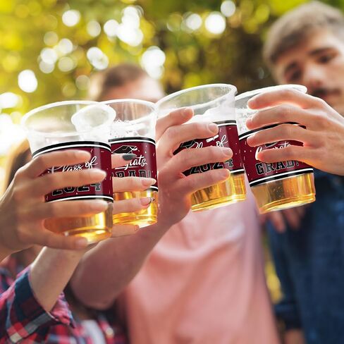 Gatherfun 100 Pcs 16oz Football Plastic Cups - Football Parties and Tailgate Events, Disposable & Convenient - Ideal Party Supplies & Party Favors for Football Themed Birthdays in Saudi Arabia