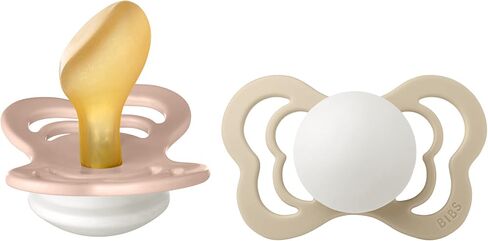 BIBS Couture 2 عبوة من لهايات تقويم الأسنان BPA من المطاط الطبيعي/اللاتكس مقاس 1 (0-6 أشهر) ليلة أحمر الخدود/ليلة الفانيليا in Saudi Arabia
