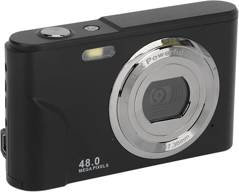 كاميرا Jiawu Vlogging، كاميرا رقمية بدقة 48 ميجابكسل عالية الدقة مع فيديو 1080 بكسل، شاشة LCD 2.4 بوصة، تكبير رقمي 16X للأطفال والمراهقين، كاميرا أطفال مدمجة للتصوير والتسجيل (فضي) in Saudi Arabia