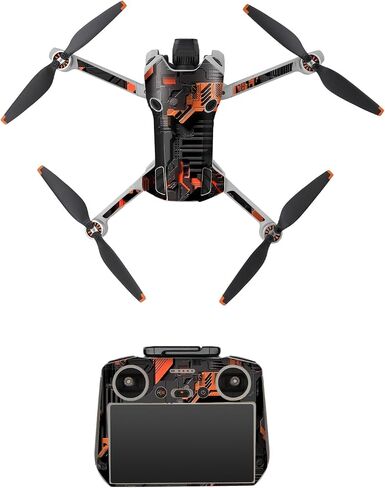 ملصقات جلدية متوافقة مع DJI Mini 4 Pro، ملصق مضاد للماء ملحق DIY لطائرة DJI Mini 4 Pro Drone ووحدة التحكم RC 2 (F) in Saudi Arabia