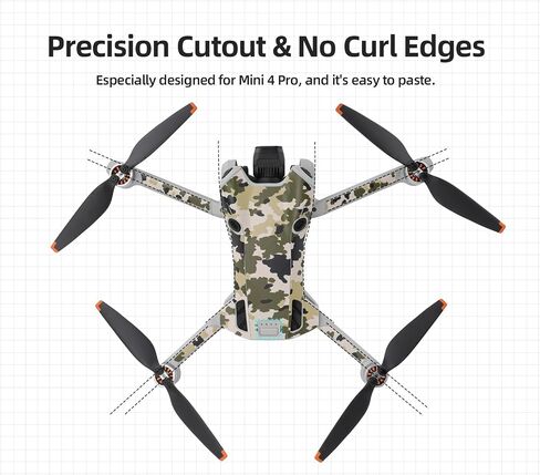 ملصقات جلدية متوافقة مع DJI Mini 4 Pro، ملصق مضاد للماء ملحق DIY لطائرة DJI Mini 4 Pro Drone ووحدة التحكم RC 2 (F) in Saudi Arabia