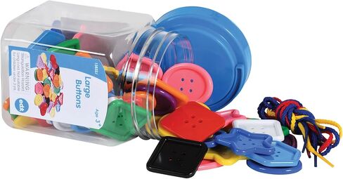 أزرار Edx التعليمية الكبيرة - مجموعة صغيرة من 60 قطعة - نشاط الربط - تنمية المهارات الحسية والحركية الدقيقة - التلاعب بالرياضيات للأطفال in Kuwait