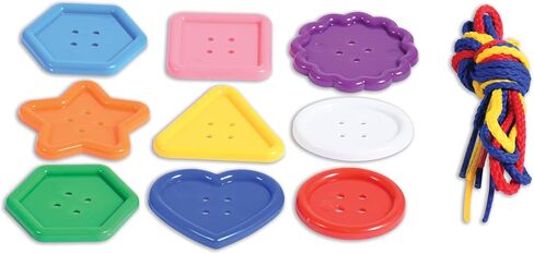 أزرار Edx التعليمية الكبيرة - مجموعة صغيرة من 60 قطعة - نشاط الربط - تنمية المهارات الحسية والحركية الدقيقة - التلاعب بالرياضيات للأطفال in Kuwait