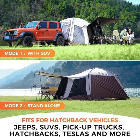 خيام سيارات KingCamp SUV للتخييم، خيام 3 مواسم لـ 4/9 أشخاص، مقاومة للماء، حماية من الأشعة فوق البنفسجية، مع حقيبة حمل، مثالية للتخييم والسفر والأنشطة الخارجية العائلية in Saudi Arabia